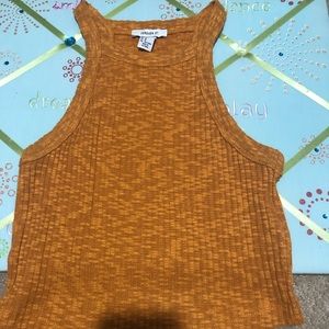 Mustard yellow crop top